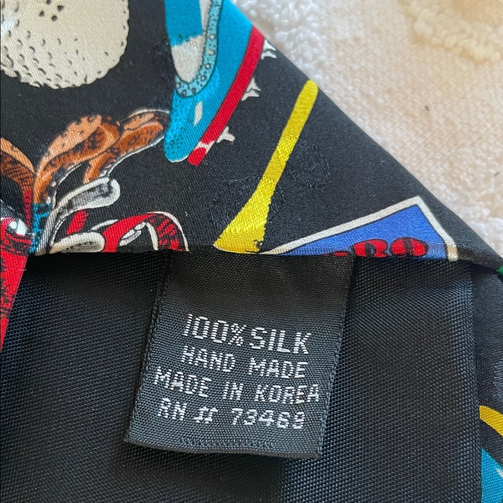 Addiction Golf Theme Tie - Multicolor (And a Vintage Tie Clip - Picture 4 of 7